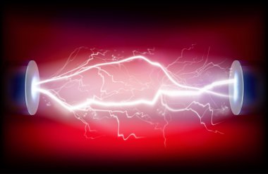 Elektrik deşarj. Vektör çizim.