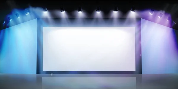 Вільний Простір Реклами Екран Проекції Сцені Виставка Художній Галереї Векторні — стоковий вектор