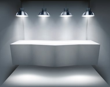 Dükkanda counter. Vektör çizim.