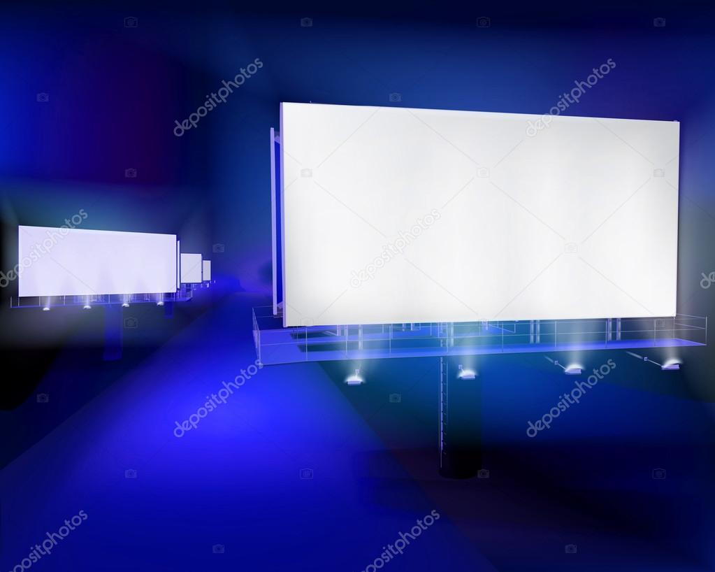 Large billboards. Vector illustration.
