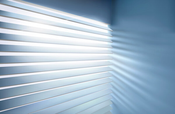 Window with blinds. Vector illustration.