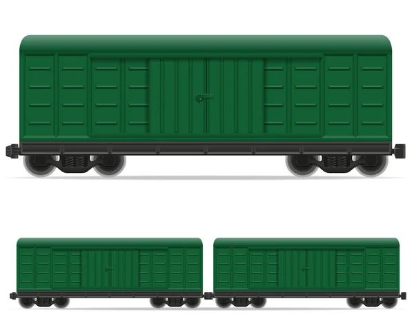 Illustration vectorielle de train de chariot ferroviaire — Image vectorielle