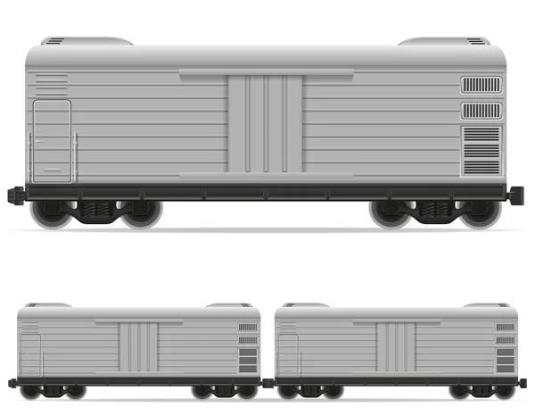 Illustration vectorielle de train de chariot ferroviaire — Image vectorielle