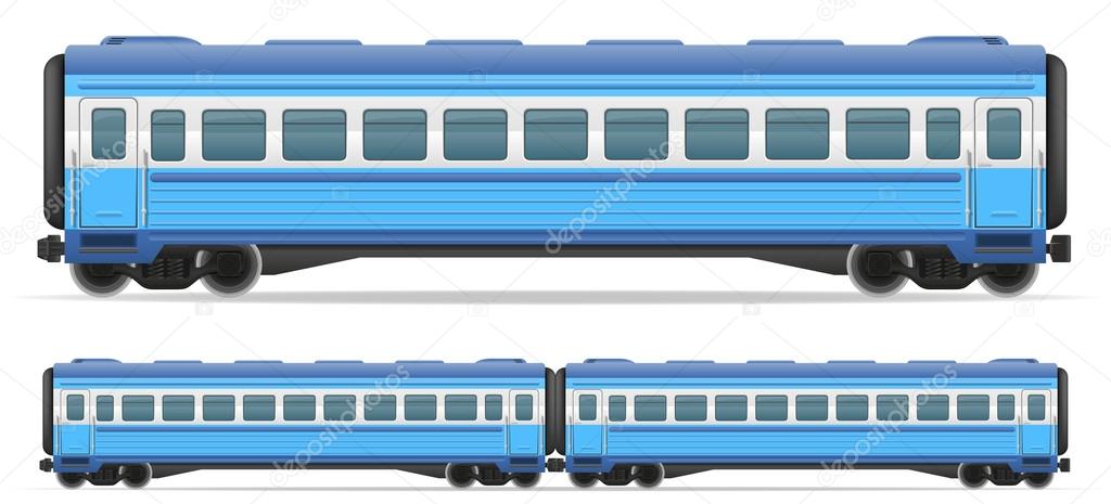 railway carriage train vector illustration