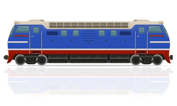 鉄道機関車のベクトル図 — ストックベクタ