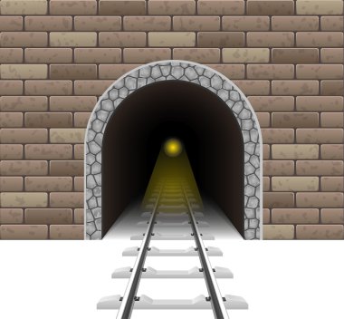 Tren tüneli vektör çizim