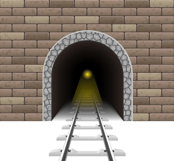Železniční tunel vektorové ilustrace — Stockový vektor