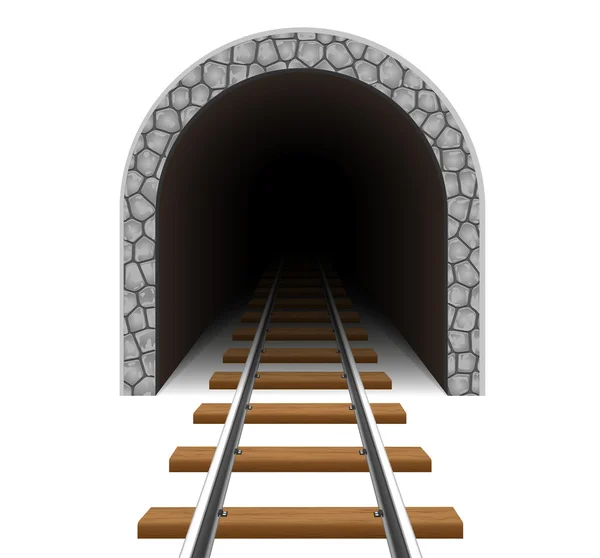 Túnel ferroviario vector ilustración — Archivo Imágenes Vectoriales
