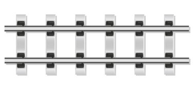 demiryolu rayları ve beton uyuyanlar illüstrasyon vektör