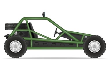 ATV araba buggy kapalı yollar vektör çizim