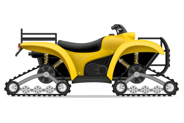 Atv motorcycle on four tracks off roads vector illustration — Stock Vector