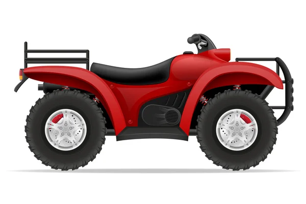 ATV motorkerékpár négy keréken, ki utak vektoros illusztráció — Stock Vector