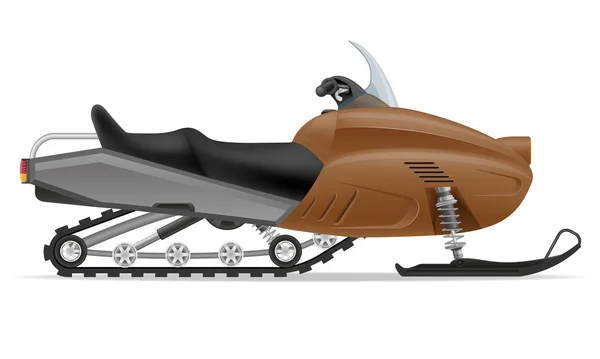 Sneeuwscooter voor sneeuw rit vectorillustratie — Stockvector