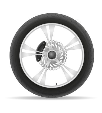 Motosiklet tekerlek lastik disk vektör çizim