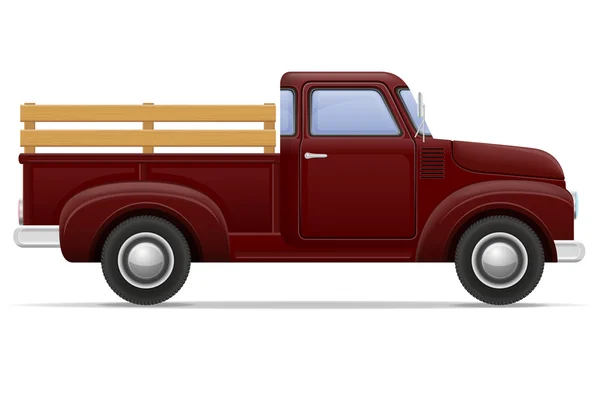 Viejo coche retro pickup vector ilustración — Vector de stock