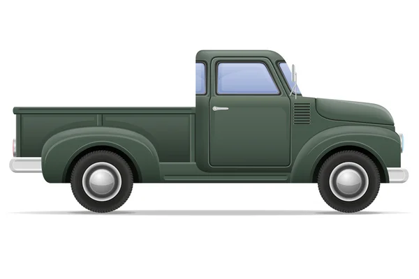 Viejo coche retro pickup vector ilustración — Vector de stock