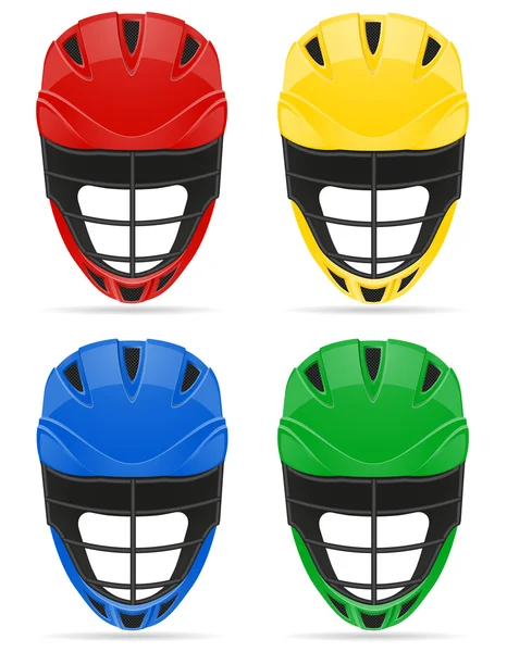 Lacrosse helmets vector illustration — Stock Vector