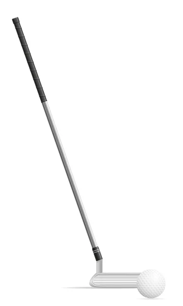 Golf club en bal vectorillustratie — Stockvector