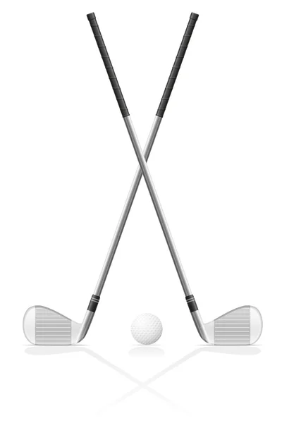 Golf club and ball vector illustration — Stock Vector