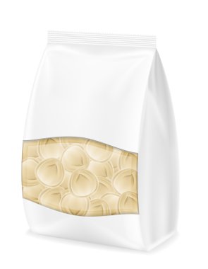 köfte pelmeni hamur paketlenmiş vektör hasta bir dolgu ile