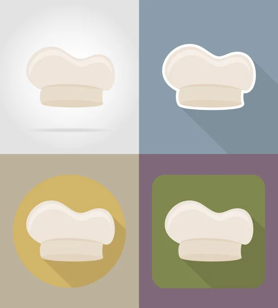 Casquette de cuisson objets et équipements pour l'illustration vectorielle alimentaire — Image vectorielle