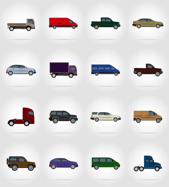 Transporte iconos planos vector ilustración — Vector de stock