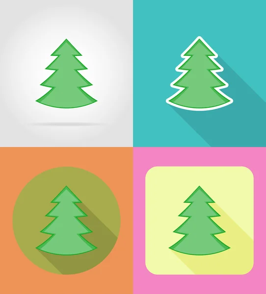 Christmas and new year flat icons vector illustration — Stock Vector