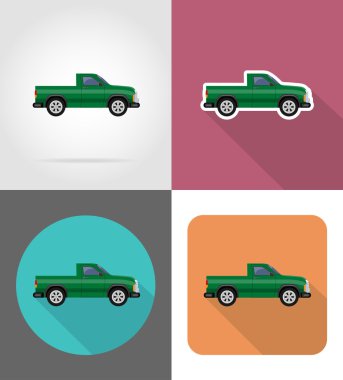 Araba alma düz simgeler illüstrasyon vektör