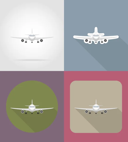 Airplane flat icons vector illustration — Stock Vector