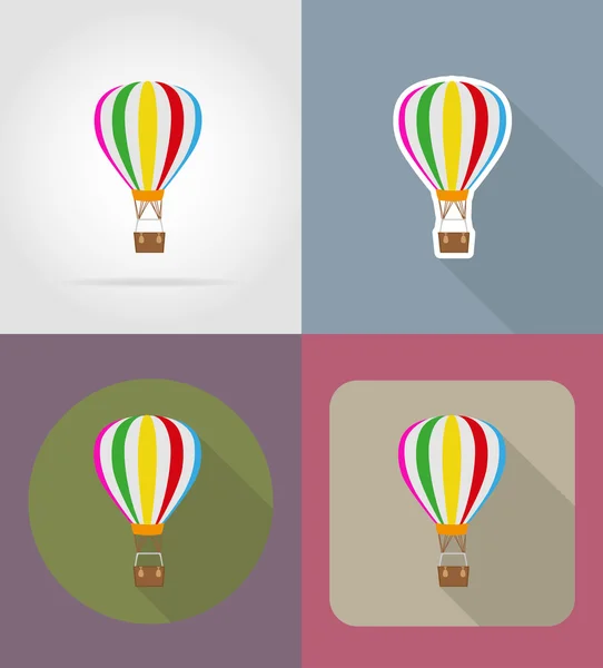 Luftballon flache Symbole Vektor Illustration — Stockvektor