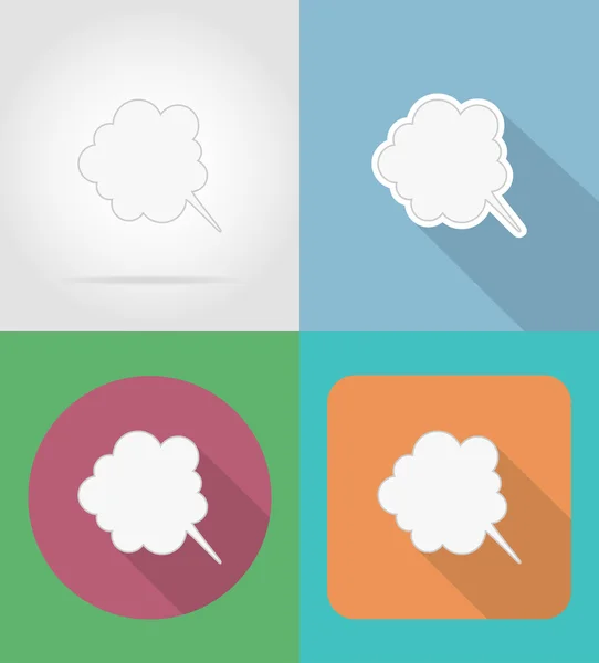 Speech bubbles flat icons vector illustration — Stock Vector