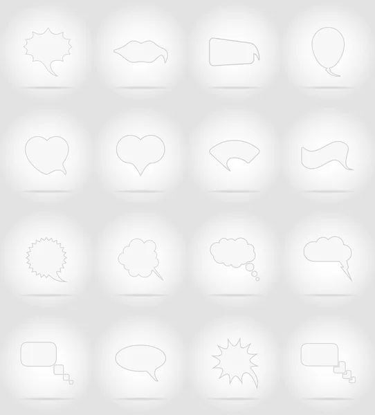 Burbujas de voz iconos planos vector ilustración — Archivo Imágenes Vectoriales