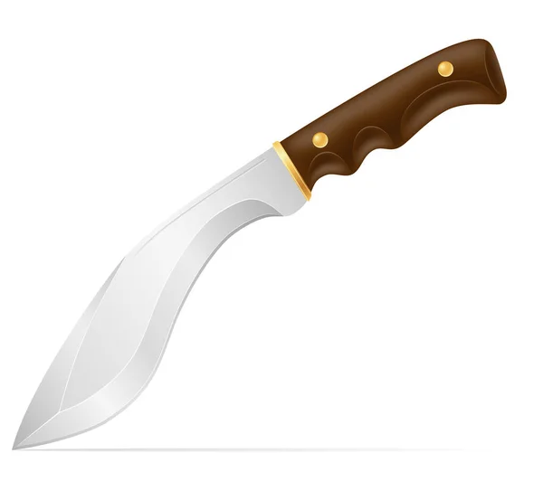 Bojová Nůž Zbraň Pro Zabíjení Vektorové Ilustrace Izolované Pozadí — Stockový vektor