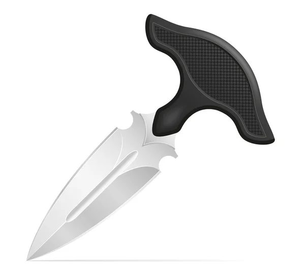 Bojová Nůž Zbraň Pro Zabíjení Vektorové Ilustrace Izolované Pozadí — Stockový vektor