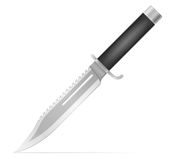 Combat Knife Weapon Killing Vector Illustration Isolated Background — Stock Vector