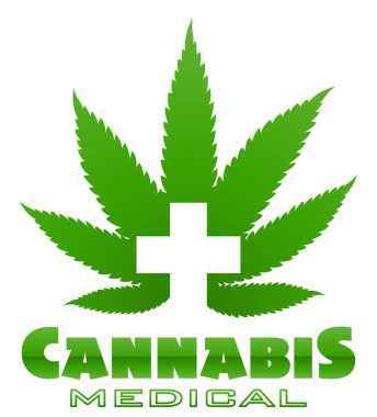 Beyaz arka planda izole edilmiş esrar marihuana yaprağı tıbbi uyuşturucu yasallaştırma vektörü illüstrasyonu