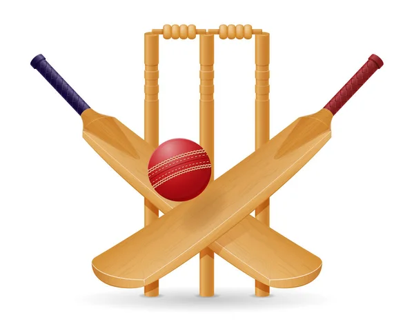 bat for playing cricket sport vector illustration isolated on white background