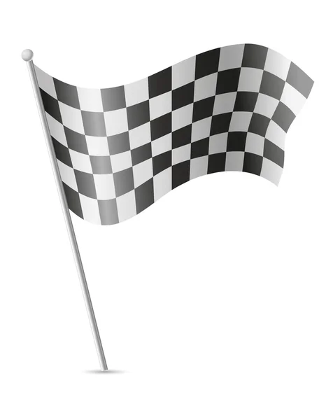 Bandera a cuadros para la ilustración del vector de carreras de coches — Vector de stock