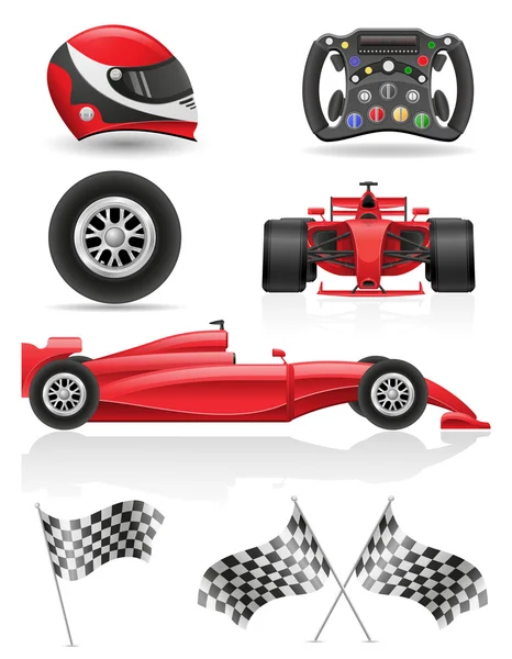Set racing icons vector illustration EPS 10 — Stock Vector
