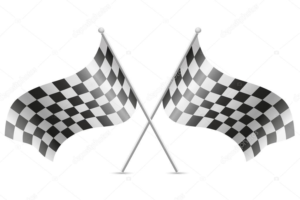 checkered flags for car racing vector illustration