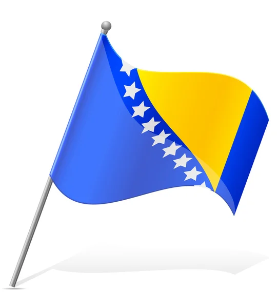 Vlag van Bosnië en herzegovina vectorillustratie — Stockvector