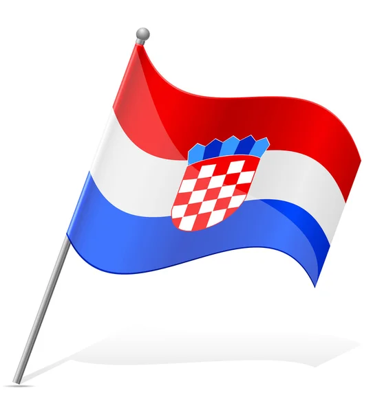 Vlag van Kroatië vector illustratie — Stockvector