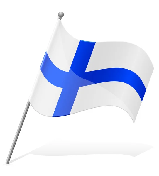 Finlands flagga Vektorillustration — Stock vektor