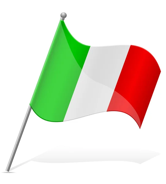 Italiens flagga vektor illustration — Stock vektor