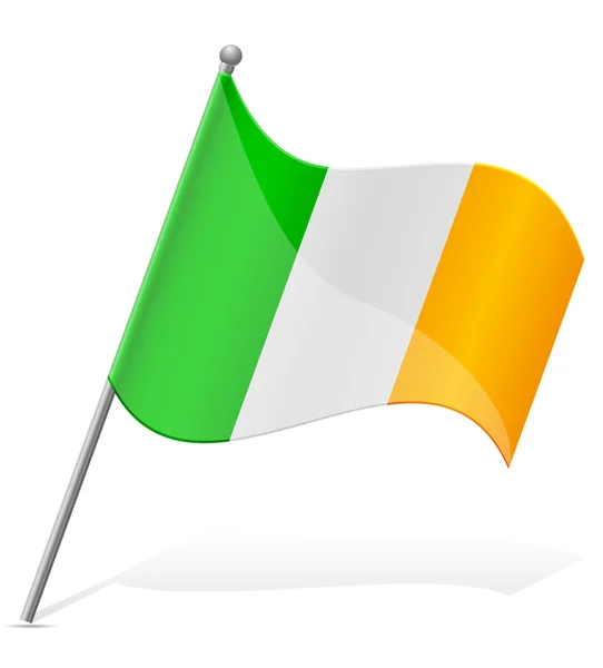 Bandeira da ilustração do vetor irlandês — Vetor de Stock