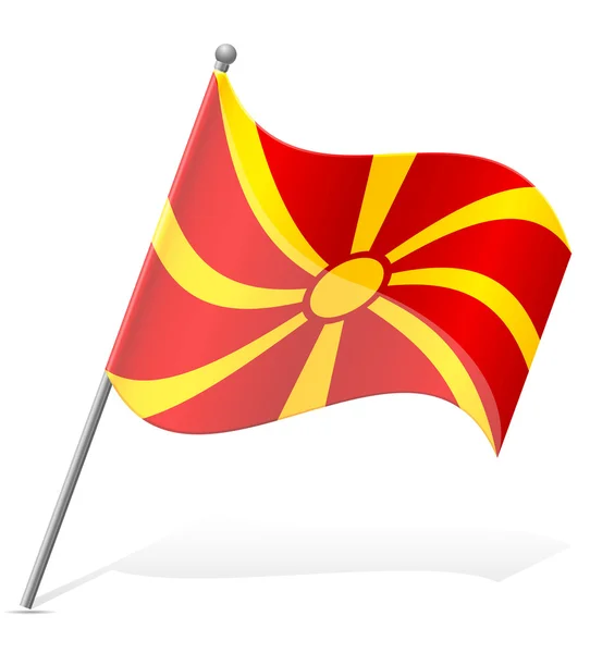 Vlag van Macedonië vectorillustratie — Stockvector