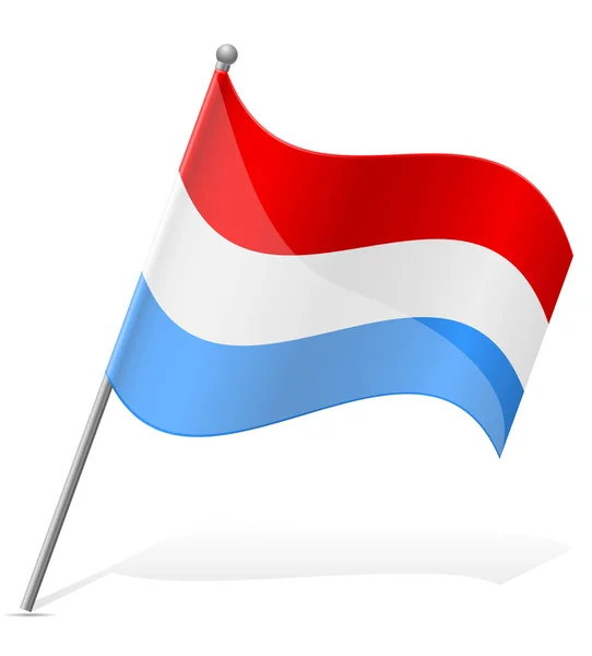 Vlag van Luxemburg Vector illustratie — Stockvector