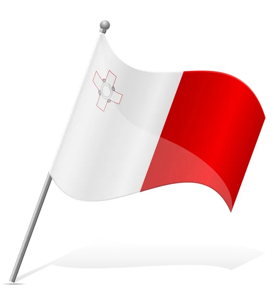 Bandera de Malta Vector illustration — Archivo Imágenes Vectoriales