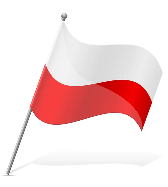Bandera de Polonia vector ilustración — Archivo Imágenes Vectoriales
