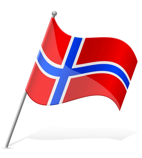 Bandera de Noruega Vector illustration — Archivo Imágenes Vectoriales